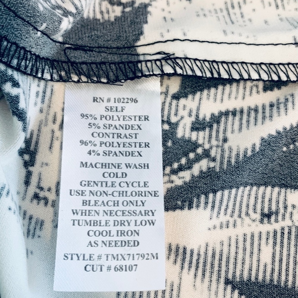 Connected Apparel Dress, Size 14, Black & White Floral - Picture 4 of 9